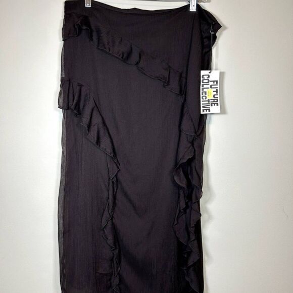 Future Collective Dresses & Skirts - NWT mermaid core dark brown skirt